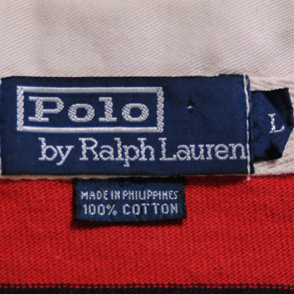 00's Polo by Ralph Lauren ラガーシャツ ボーダー (L)/A4609SH-SO