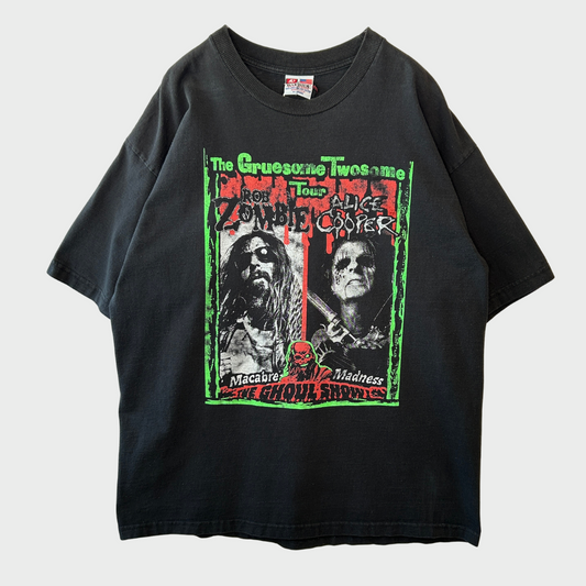 00's ROB ZONBIE&ALICE COOPER ツアーTシャツ バンドT 黒(XL)/A6461T-SO