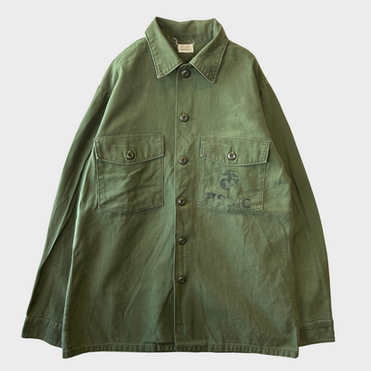 70's USMC ユーティリティーシャツ ステンシル OG 107 (15 1/2 ×33)/B2856SH-SO