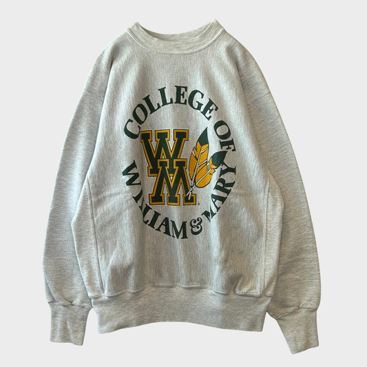 90's cotton exchange "college Of William Mary" リバースウィーブタイプ カレッジスウェット 白 (XL)/A7682S-SO