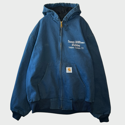 00's Carhartt カーハート 企業ロゴ入り アクティブジャケット "Tommy Williams Welding" J03 NVY 紺 (XL)/B3402J-SO