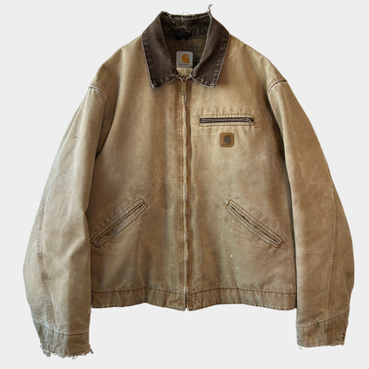 2007 Carhartt カーハート J97 BRN デトロイトジャケット ネルライナー (XL-R)/C1617J-SO