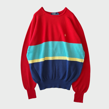 Polo by Ralph Lauren ラルフローレン コットンラグランニット ボーダー (L)/B3254K-SO