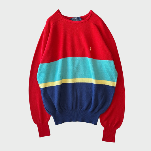 Polo by Ralph Lauren ラルフローレン コットンラグランニット ボーダー (L)/B3254K-SO