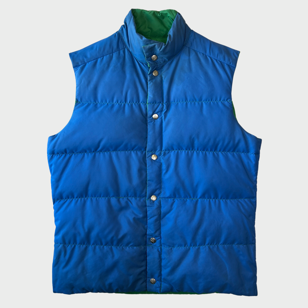 80's GERRY リバーシブルダウンベスト グリーン/ブルー(L)/C0249V-SO