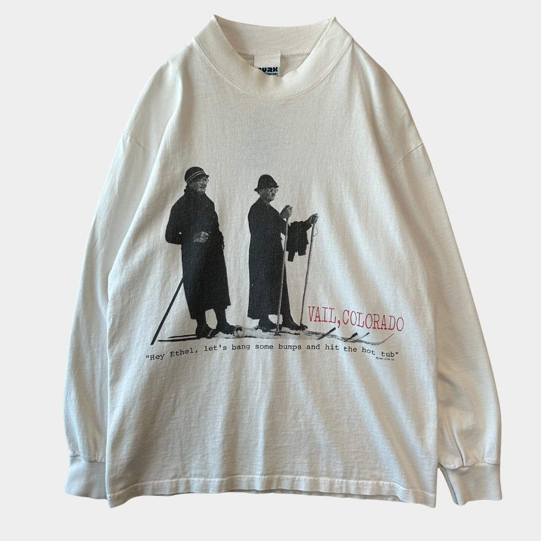 80's CYRK フォトプリントTシャツ アートTシャツ ロンT (M)/C1244T-SO