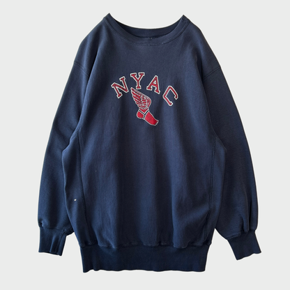 90's Champion リバースウィーブ New York Athletic Club ウィングフット スウェット ネイビー(XXL)/C1441R-SO