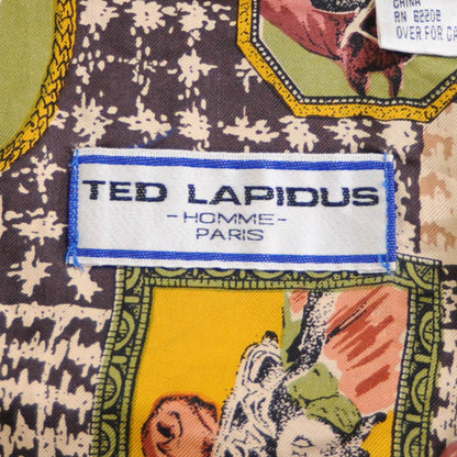 TED LAPIDUS 総柄半袖シャツ 茶 (M)/A3713SH-SO