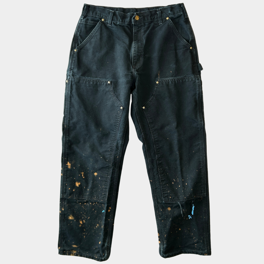 Carhartt カーハート B01 BLK ダブルニー ワークパンツ USA製(33×30 Carhartt カーハート B01 BLK ダブルニー ワークパンツ USA製(33×30