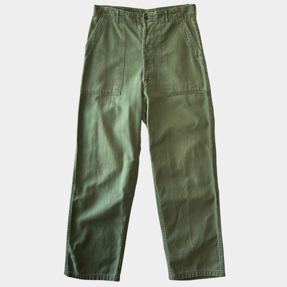 60's U.S.ARMY OG-107 Utility Pants ベイカーパンツ サイドアジャスター 平ボタン(Medium)/C1448P-SO