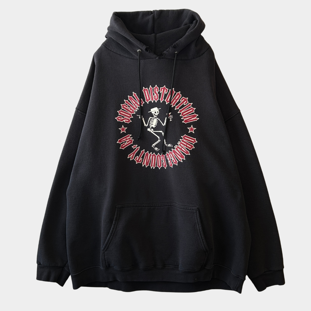 90's Social Distortion スウェットフーディー パーカー バンド 黒(XXL)/C0242S-SO