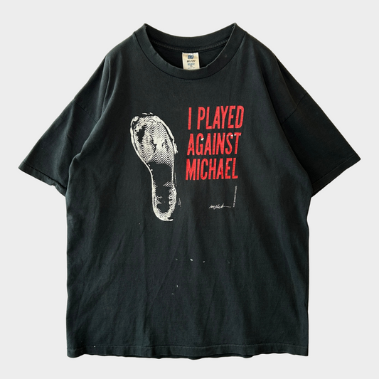 90's BELTON "I PLAYED AGAINST MICHAEL" マイケル・ジョーダン Tシャツ 黒 (XL)/A7282T-SO
