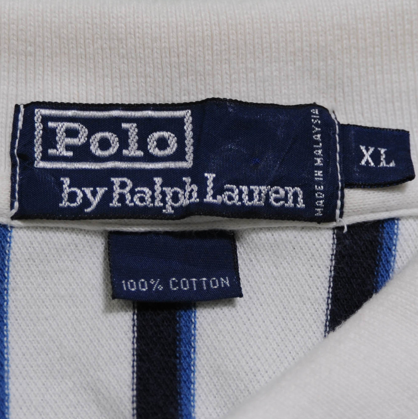 00's Polo by Ralph Lauren ストライプ ポロシャツ (XL)/A3784SH-O