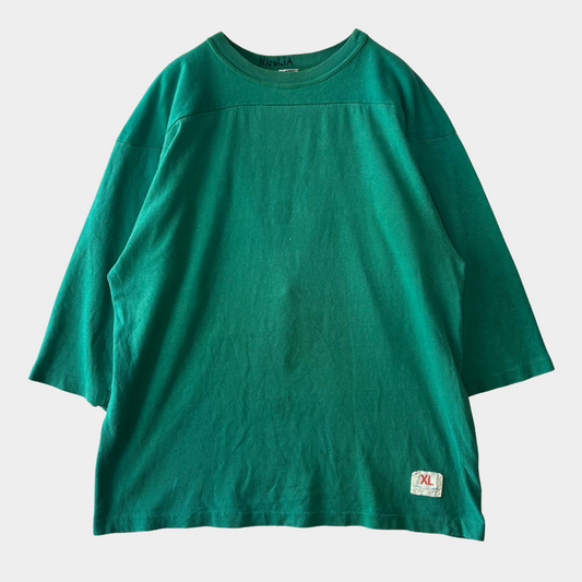 70's champion football フットボール Tシャツ グリーン (XL)/A7210T-SO