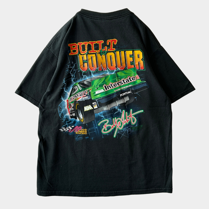 90's Chase Authentics Nascar ナスカー ボビー・ラボンテ Tシャツ 黒 レーシングカー (L)/A7580T-SO