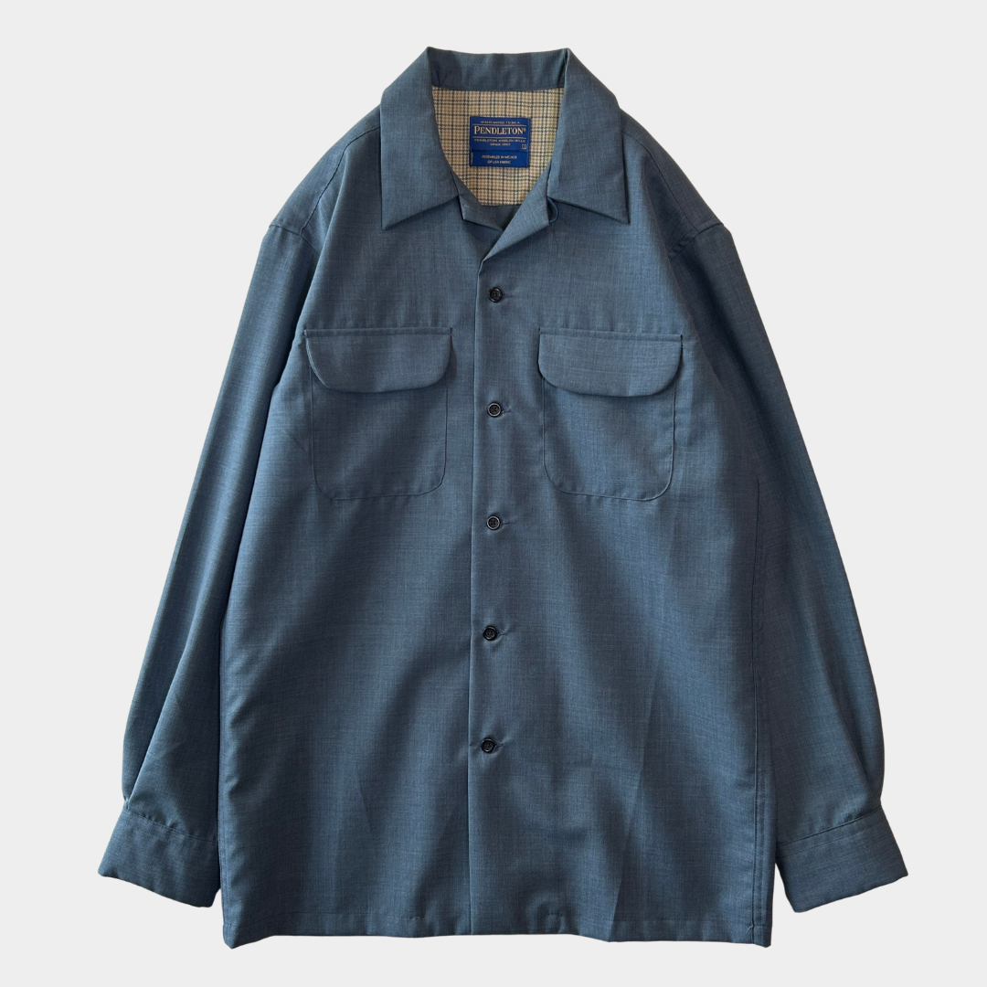 00's Pendleton ペンドルトン ボードシャツ 無地 ブルー(S)/C1717SH-SO