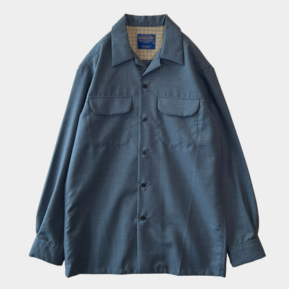 00's Pendleton ペンドルトン ボードシャツ 無地 ブルー(S)/C1717SH-SO