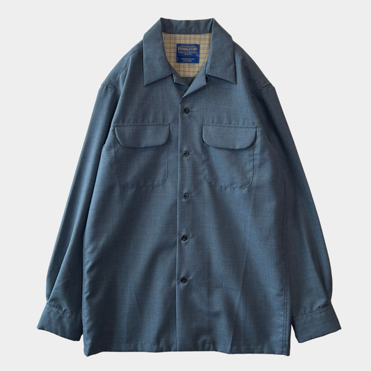 00's Pendleton ペンドルトン ボードシャツ 無地 ブルー(S)/C1717SH-SO