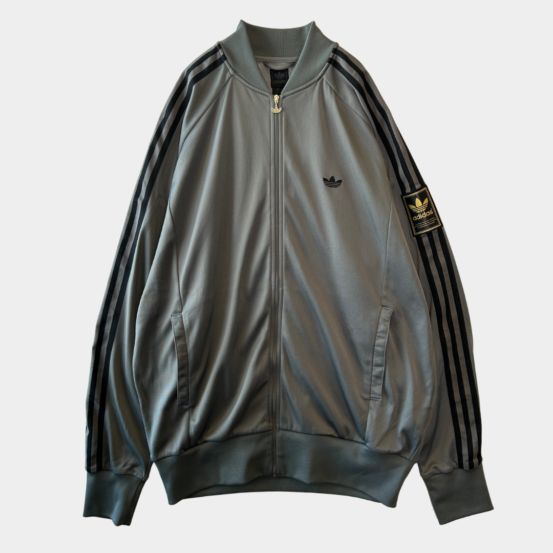 00's adidas アディダス トラックジャケット トレフォイル グレー(S)/B2505J-SO