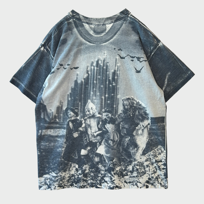 90's オズと魔法使い オーバープリントTシャツ 白 (サイズ不明)/B3600T-SO