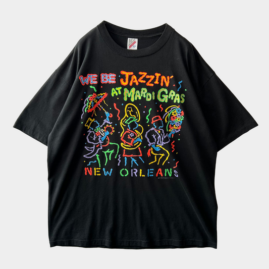 90's New Orleans JazzイベントTシャツ ネオンカラープリント(XL)/A4124T-S