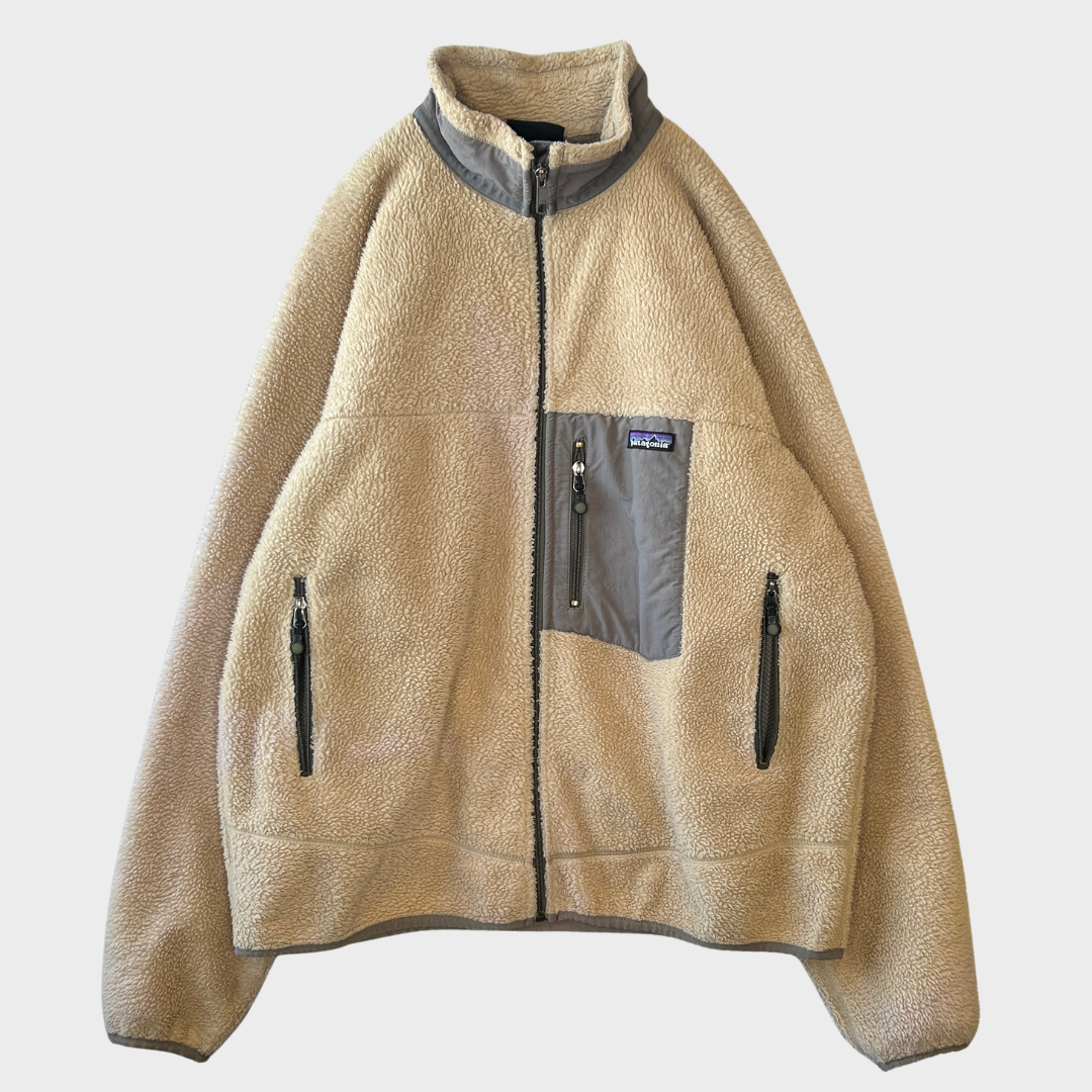 00's Patagonia パタゴニア クラシック・レトロX・ジャケット ベージュ系/チャコール (XL)/A8886F-SO