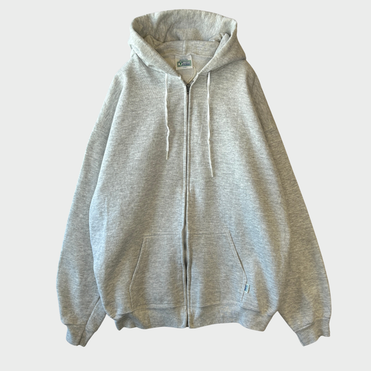 90's DISCUS ATHLETIC スウェット ジップフーディー 無地 アッシュグレー (L) /A8924S-SO