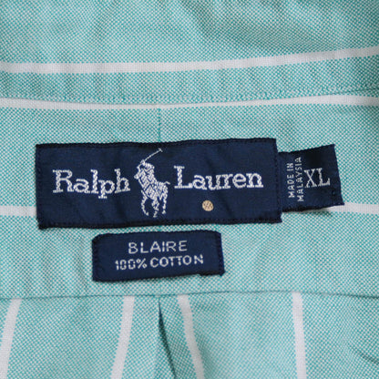 Ralph Lauren ストライプシャツ 青白 (XL)/A4553SH-SO