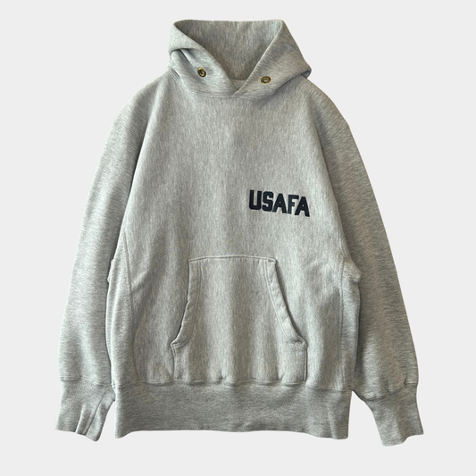 80's Champion Reverse Weave リバースウィーブ ミリタリー USAFA ロゴ スウェットフーディー (M)/A2648R-SO