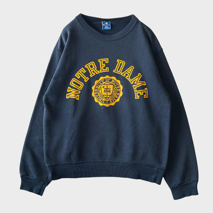 90's Champion チャンピオン NOTRE DAME ノートルダム大学 カレッジスウェット ネイビー (L) /A2028S-SO