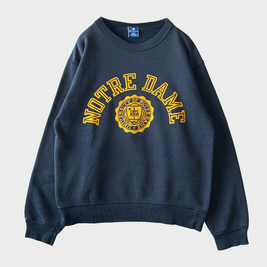 90's Champion チャンピオン NOTRE DAME ノートルダム大学 カレッジスウェット ネイビー (L) /A2028S-SO
