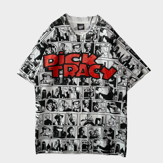 90's SCREEN STARS DICK TRACY 映画 総柄キャラクターT 白 (L)/A3657T-SO
