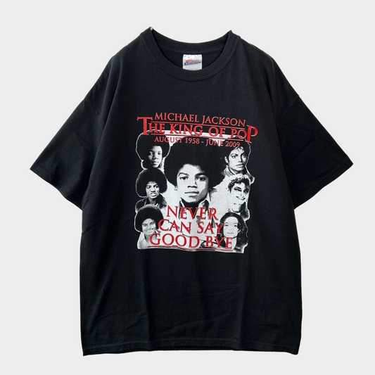 00's MICHAEL JACKSON "THE KING OF POP" T-shirt (L)/A6518T-SO