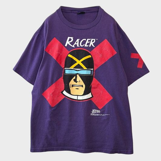 90's Changes マッハGoGoGo SPEED RACER  レーサーX RACER-X Tシャツ 紫 (XL) /C0379T-SO