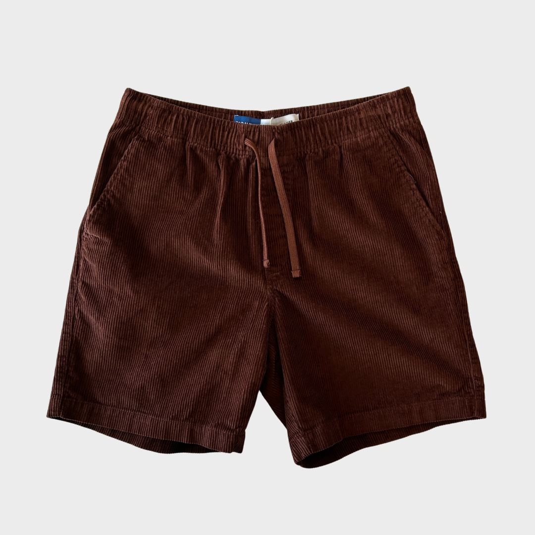00's  OLD NAVY JOGGER コーデュロイ ハーフパンツ ブラウン (S)/B3921P-SO