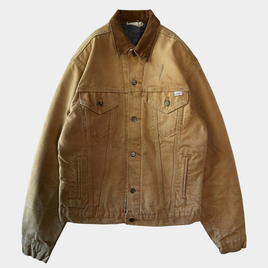 90's Carhartt カーハート ダック トラッカージャケット ベージュ (サイズ不明)/C1671J-SO