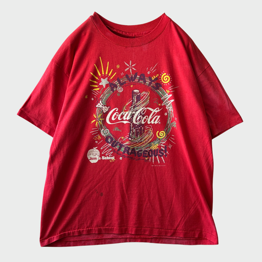 90's Coca-Cola コカコーラ グラフィックTシャツ 赤 (サイズ不明)/B3639T-SO