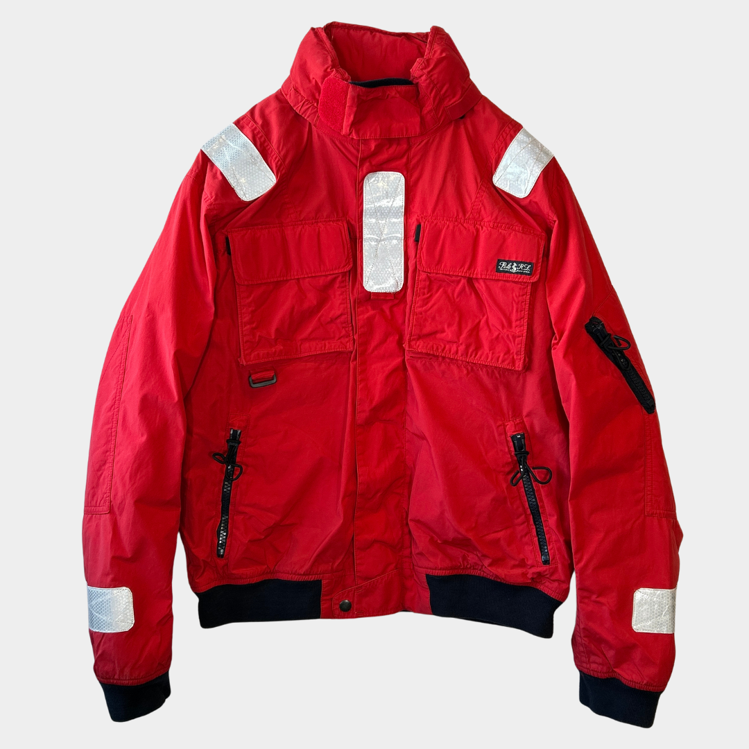 90's~00's Polo by Ralph Lauren ラルフローレン Southwald Sailing Jacket セーリングジャケット 赤(L)/A8398J-SO