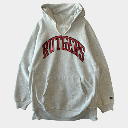 90's Champion Reverse Weave リバースウィーブ RUTGER スウェットフーディー パーカー(XL)/A8471R-SO