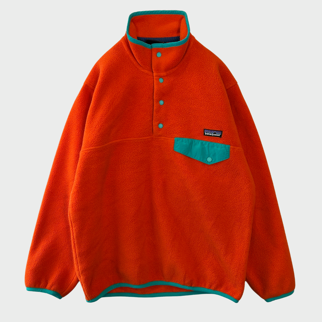 00's Patagonia シンチラスナップT フリースプルオーバー オレンジ  (XS)/A8759F-SO