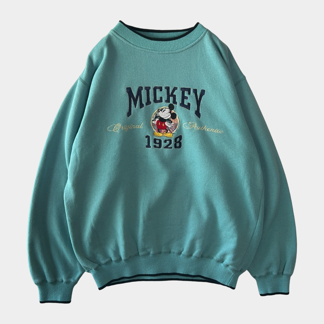 00's Mickey & Co. ミッキー 1928 Original Authentic ディズニースウェット 水色 (L)/B0325S-SO