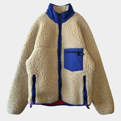 80's  Patagonia パタゴニア レトロパイルジャケット フリース ナチュラル(M)/A5781O-SO