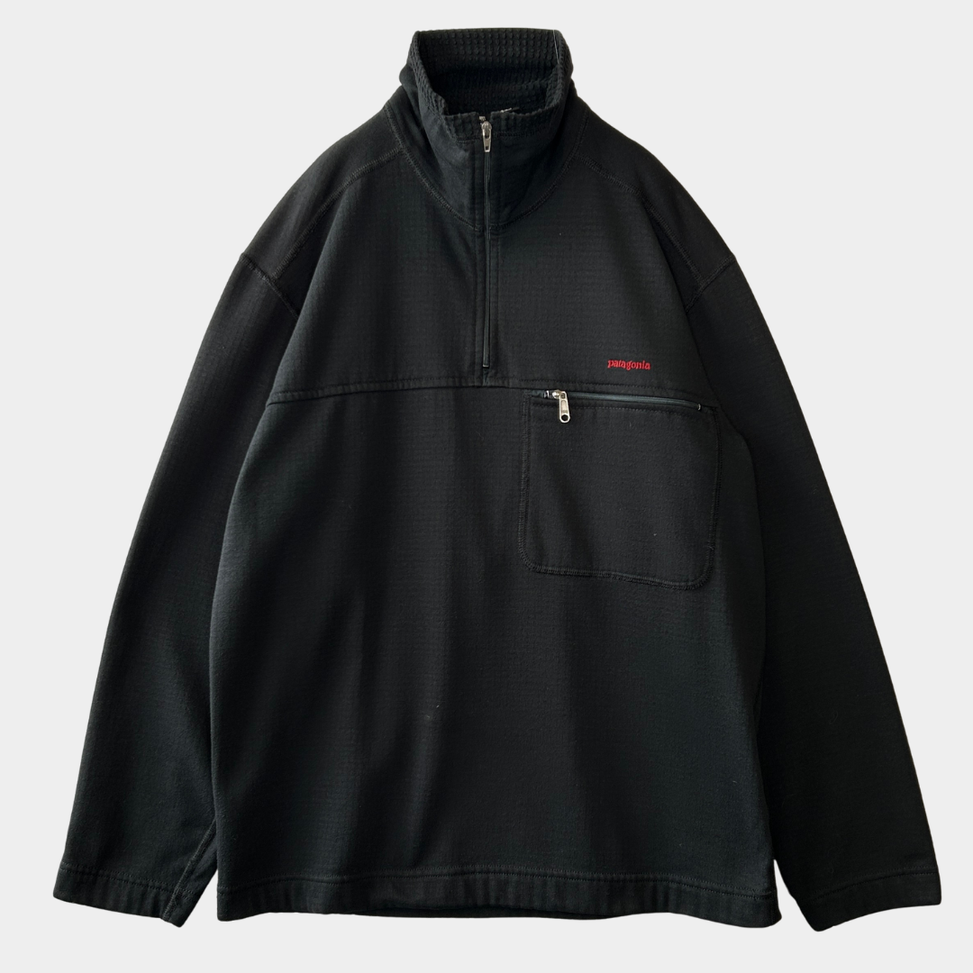 00's Patagonia パタゴニア レギュレーター R1 フリースプルオーバー 黒(XS)/A9698F-SO