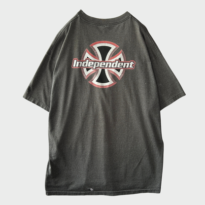 00's Independent アイアンクロス Tシャツ チャコールグレー (サイズ不明)/B3732T-SO