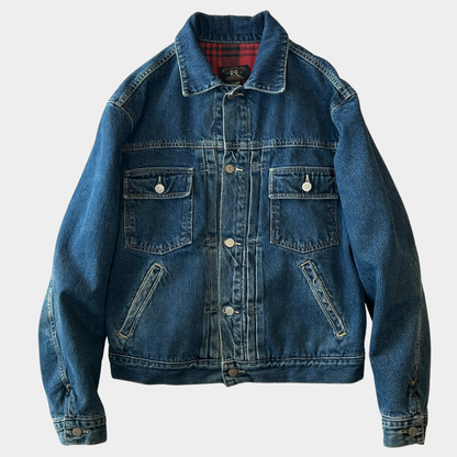 90's RRL ラルフローレン 2ndタイプ デニムトラッカージャケット 三つ星タグ (M)/C0112J-SO