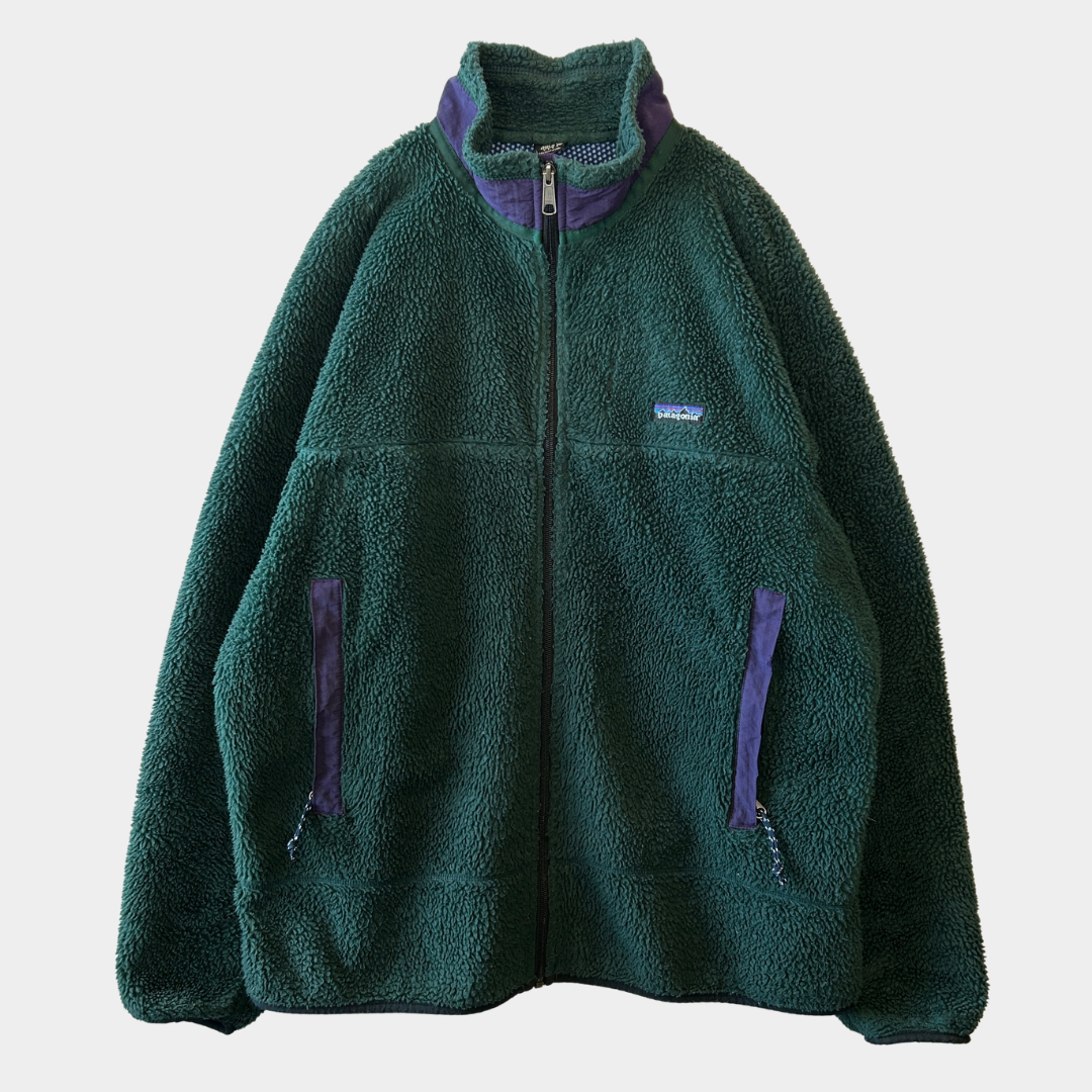 90's Patagonia パタゴニア レトロX フリースジャケット USA製 ハンターグリーン(XL)/A8812F-SO