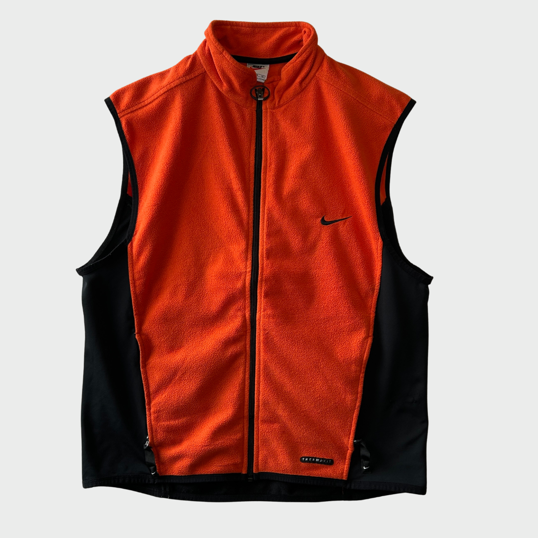00's NIKE ナイキ フリースベスト オレンジ (XL) /B0119V-SO