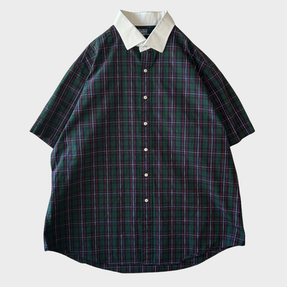 00's Polo by Ralph Lauren Custom Fit ラルフローレン タータンチェック 緑赤紺 (XXL)/A7517S-SO