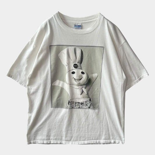 90's GILDAN Doughboy ドゥボーイ Calvin KleinパロディーTシャツ 白(XL)/B2156T-SO