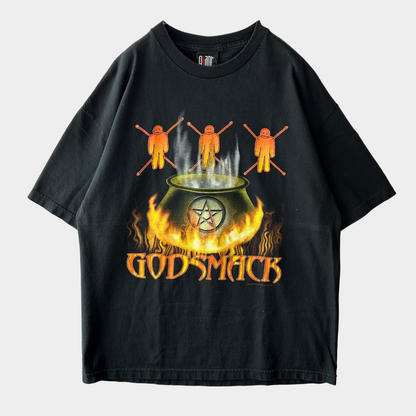 00's GOD SMACK ゴッドスマック 2001ツアーTシャツ giant 黒(XL 00's GOD SMACK ゴッドスマック 2001ツアーTシャツ giant 黒(XL